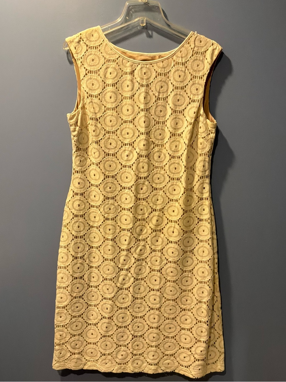 Jessica Howard Cream Lace Sleeveless Shift Dress